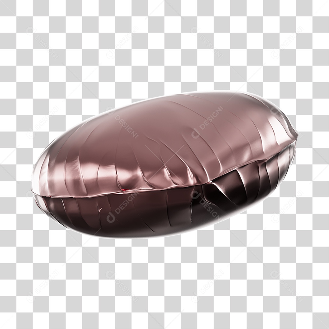 Balão Dobras Deitado Elemento 3D PNG Transparente