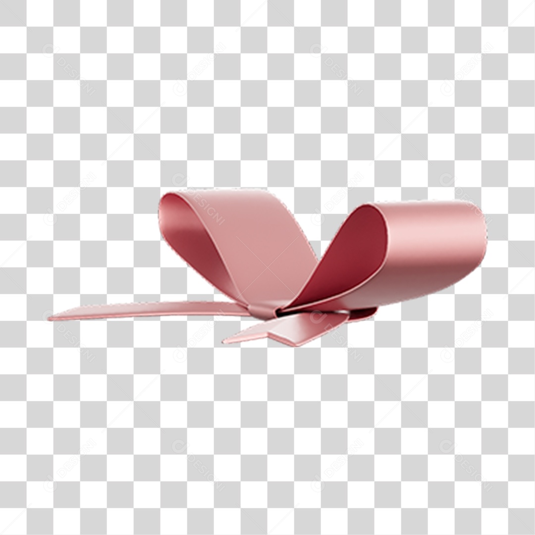 Laço Rosa De Caixa De Presente Elemento 3D PNG Transparente