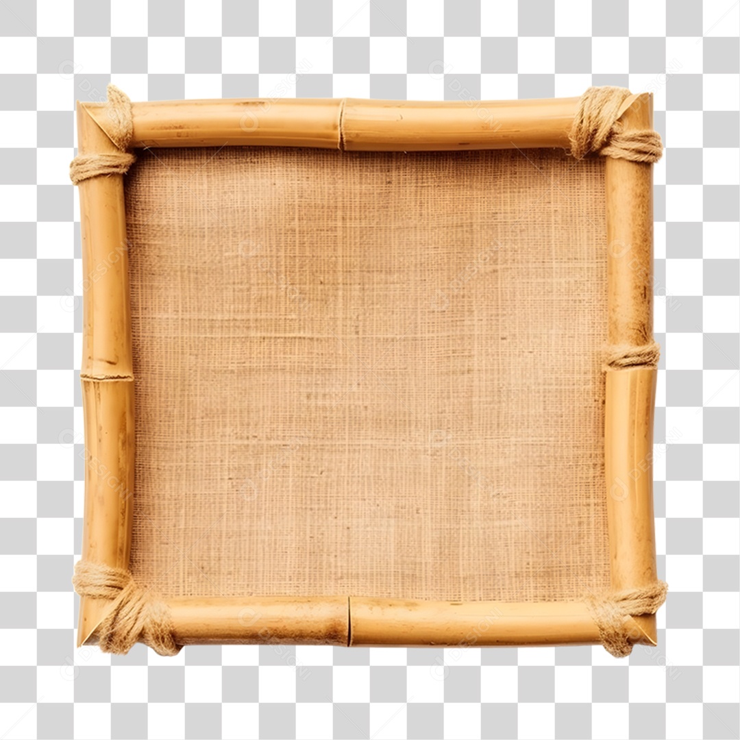 Painel De Bambu Quadrado De São João Elemento 3D PNG Transparente