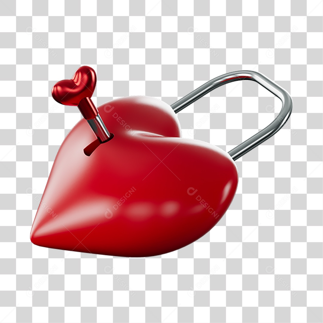 Red Padlock Heart Valentine's Day Transparent PNG