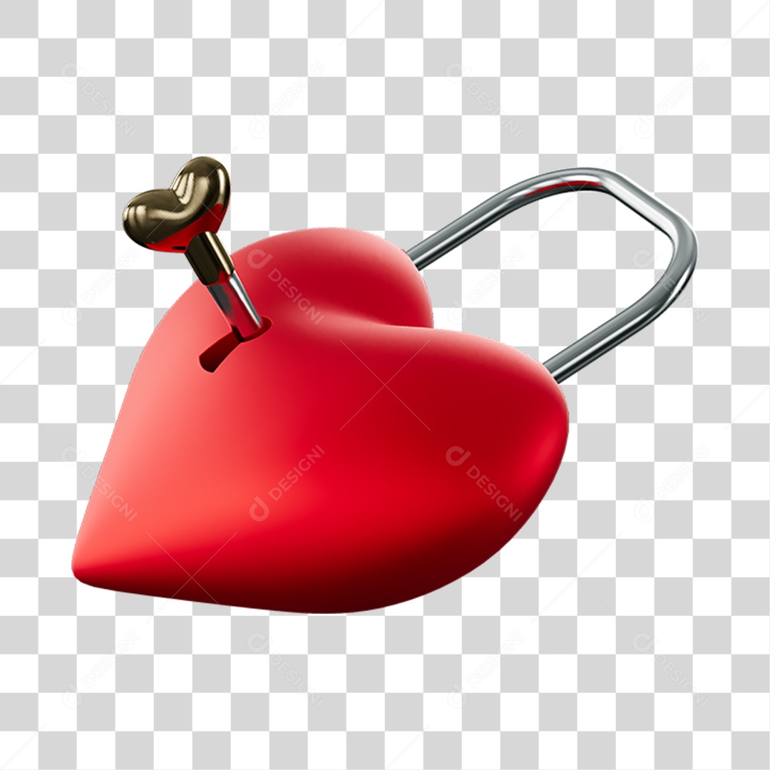 Red Padlock Heart Valentine's Day Transparent PNG