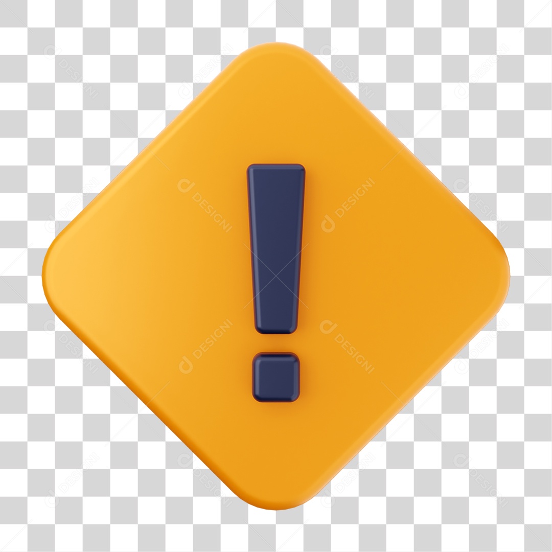 Placa de Cuidado Alerta PNG Transparente