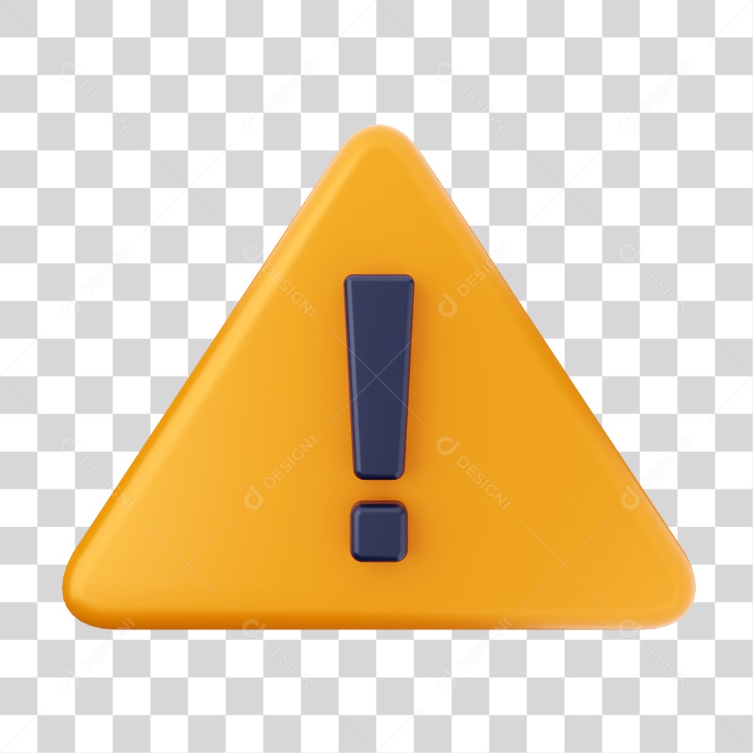 Placa de Cuidado Alerta PNG Transparente