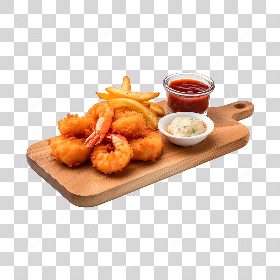 Portion Of Shrimp With Sauce Transparent PNG