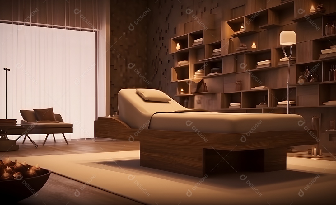 Detalhes de maca de massagem em SPA