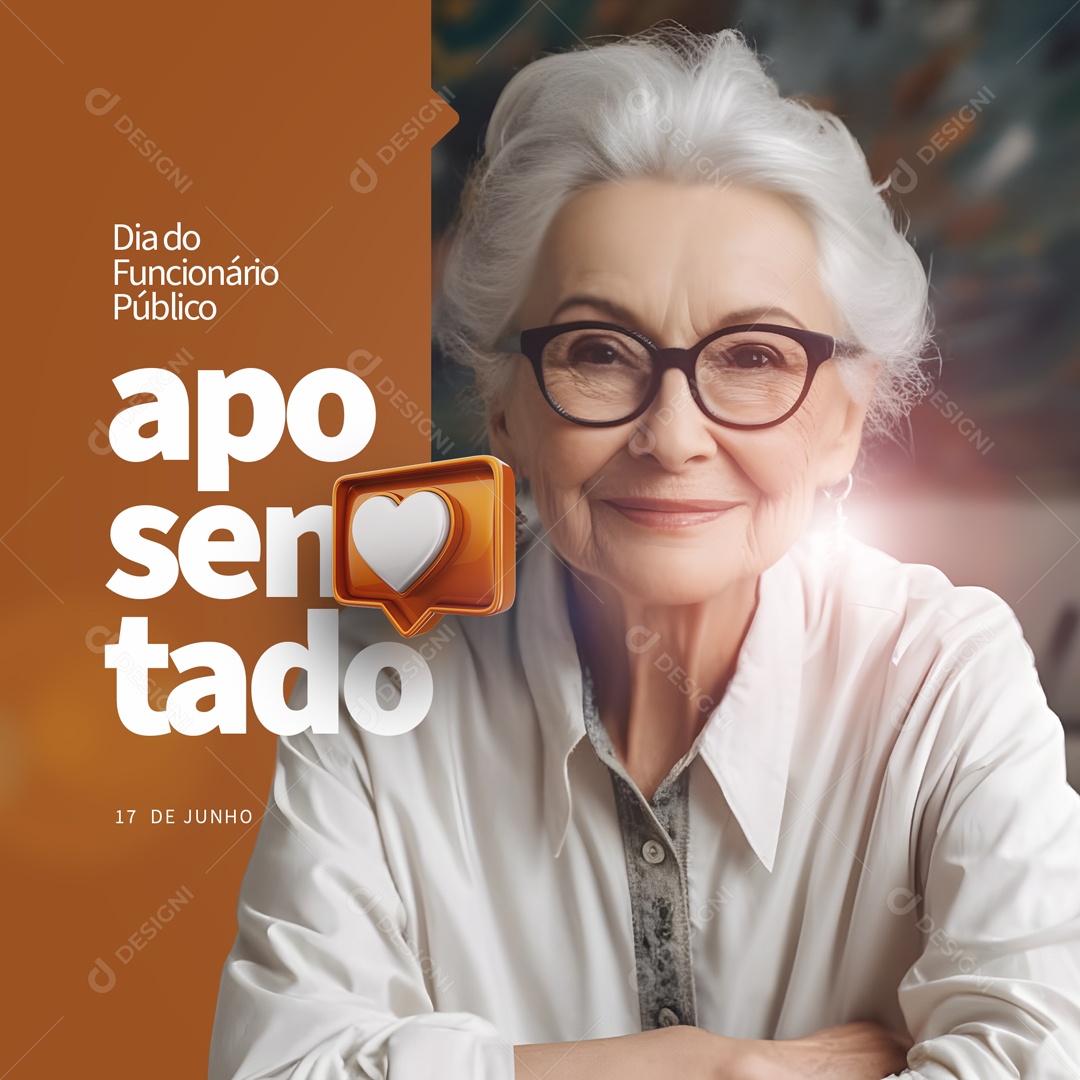 Social Media June 17 Retired Civil Servant Day Editable PSD