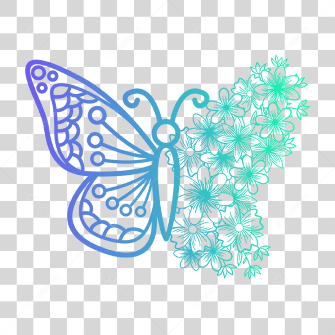 Transparent Colorful PNG Butterfly