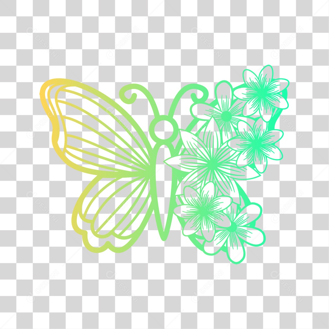 Transparent Colorful PNG Butterfly