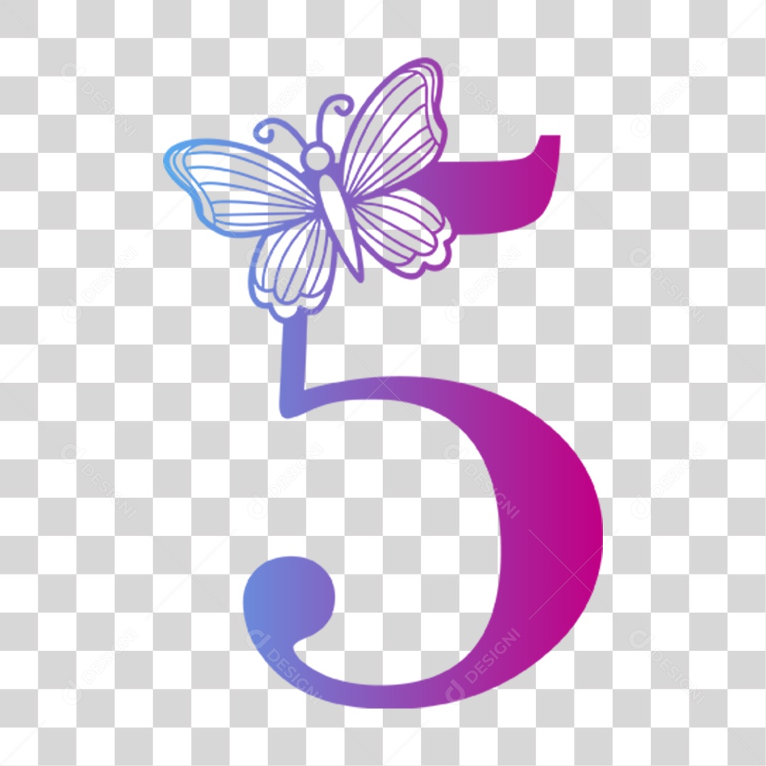 Transparent PNG Butterfly Number