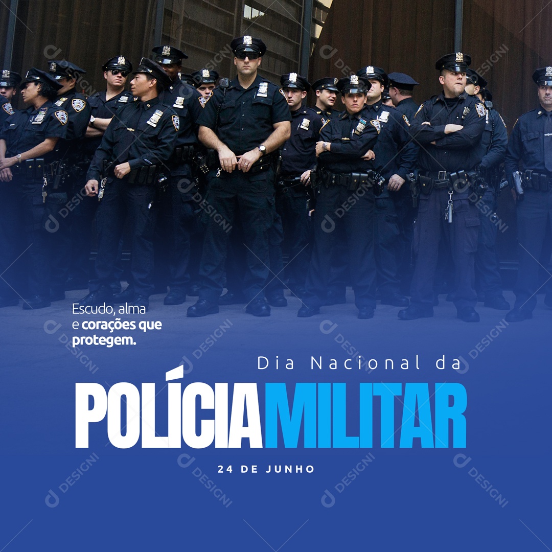 Dia Da Polícia Militar 24 De Junho Social Media PSD Editável