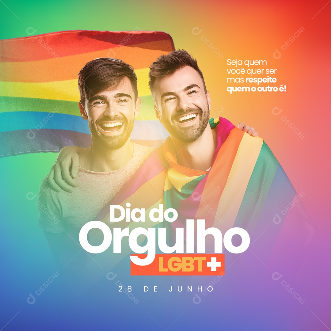 Dia Do Orgulho LGBT+ 28 De Junho Social Media PSD Editável