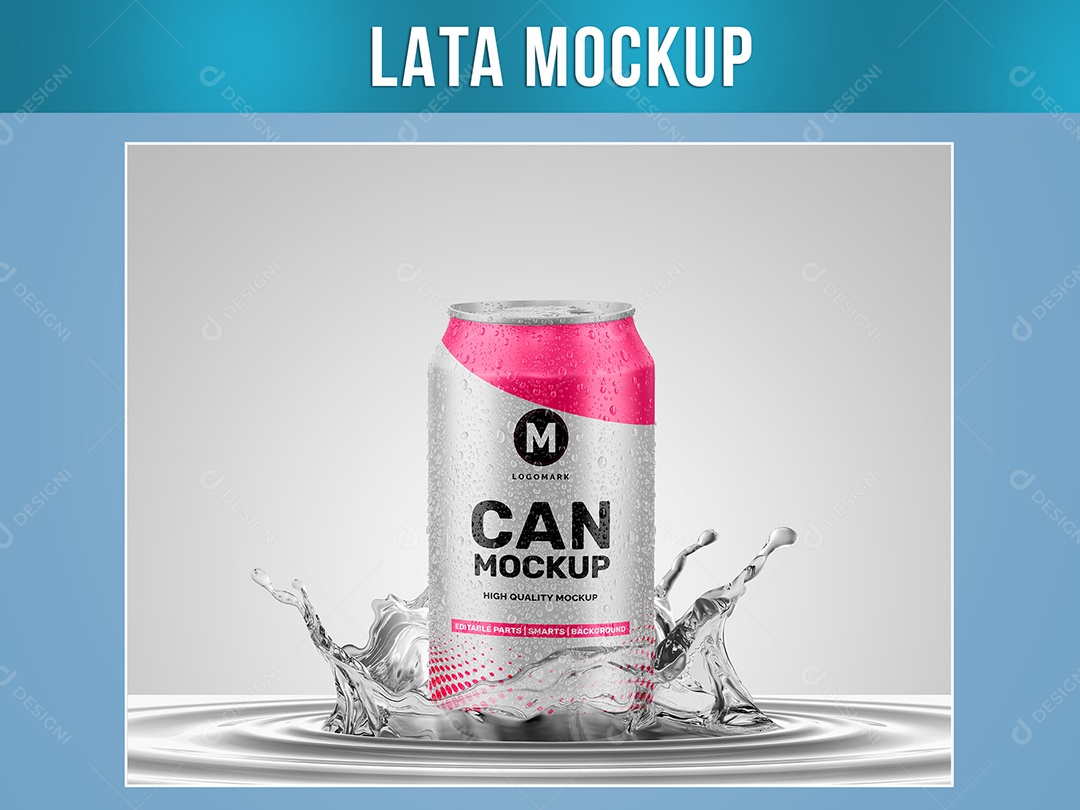 Mockup lata - Can Mockup With Splash