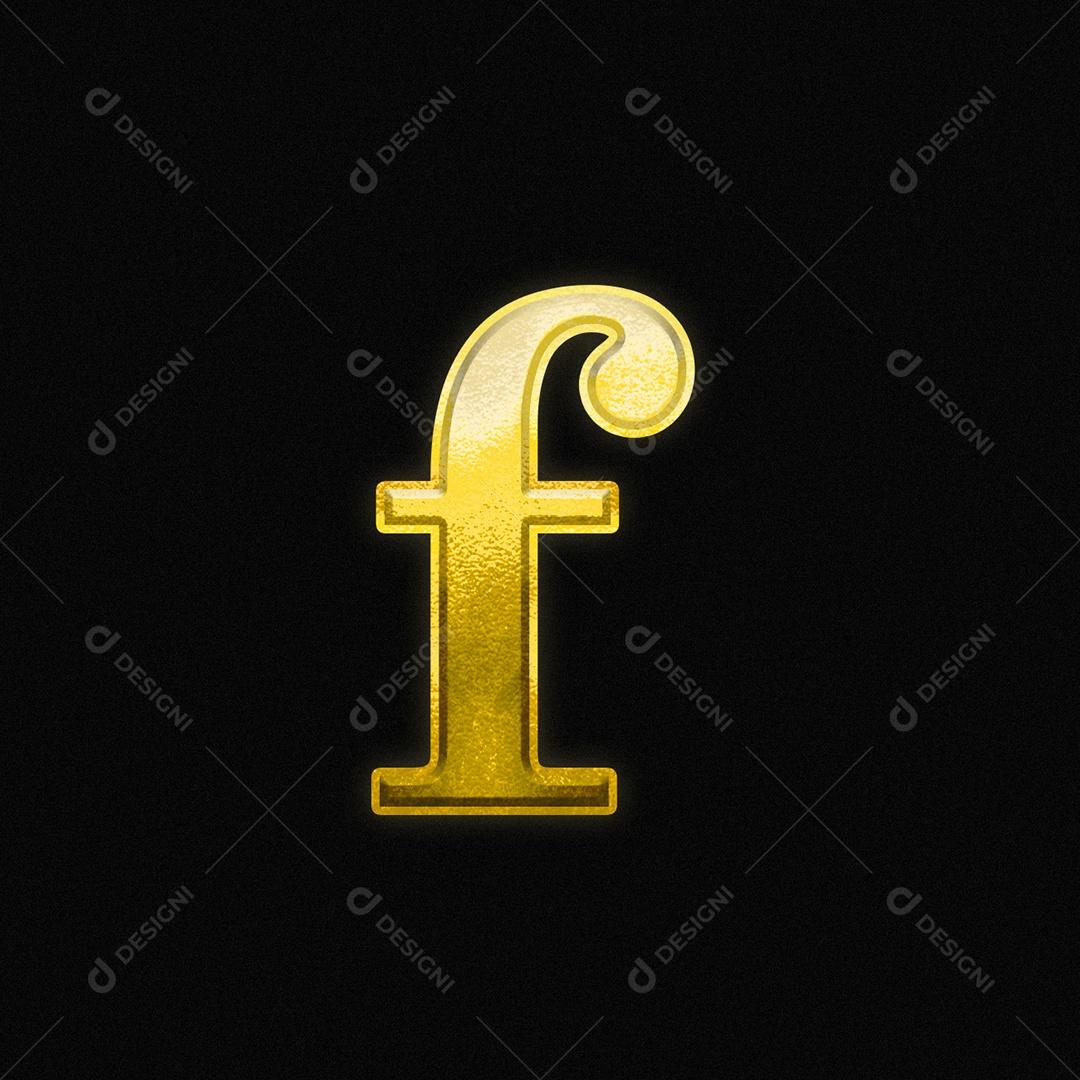 Editable PSD Small Alphabet Letter F Font Text Effect