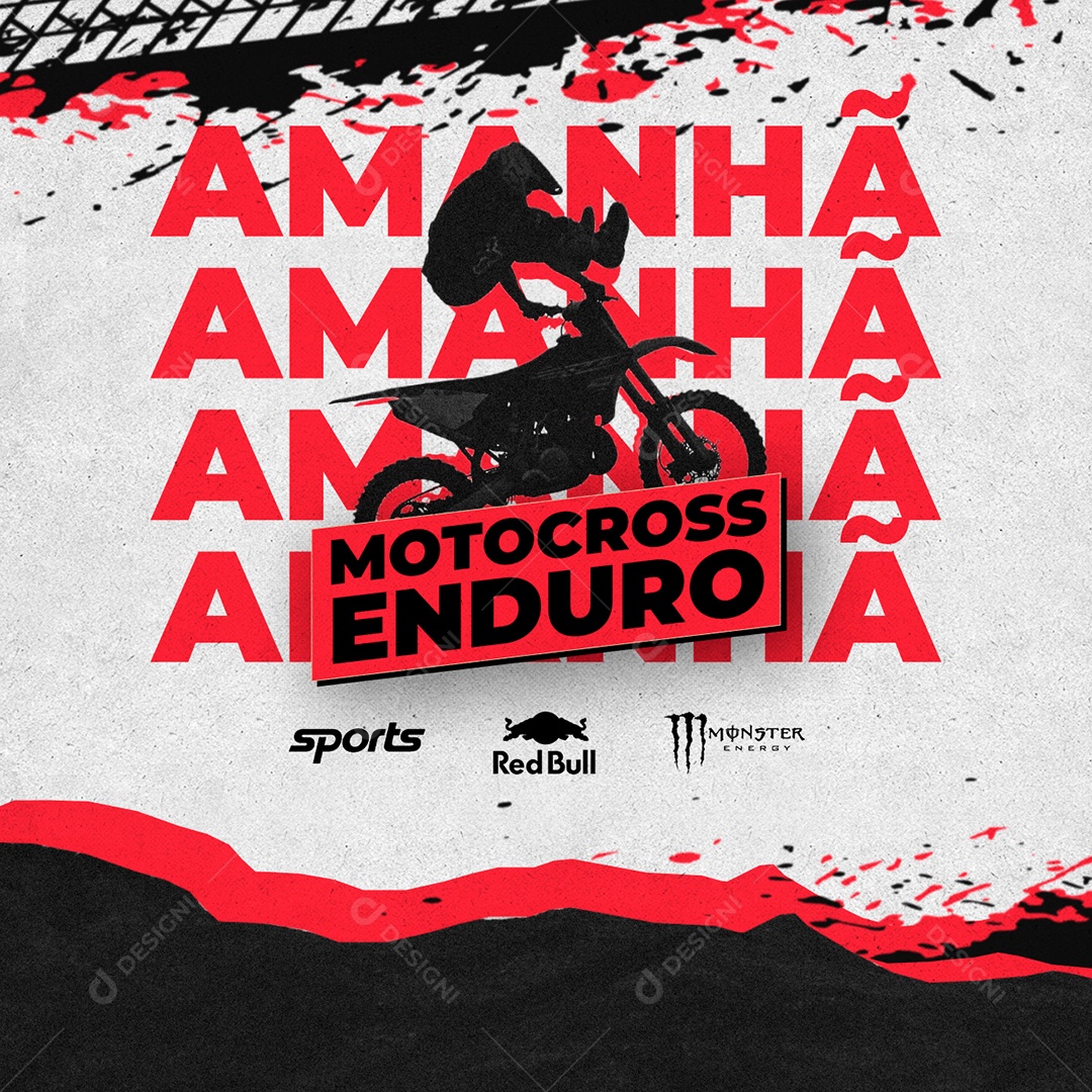 Amanhã Motocross Enduro Social Media PSD Editável