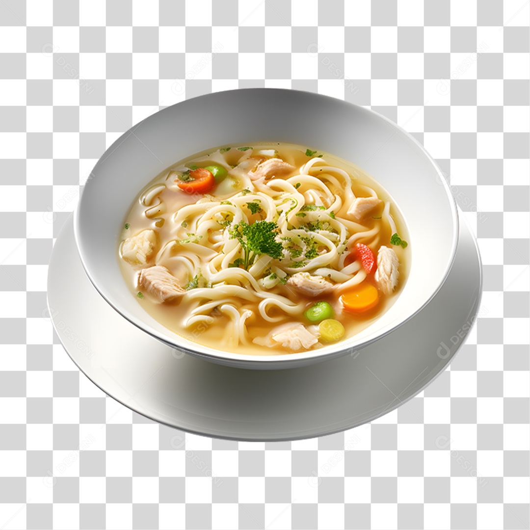 Caldo saboroso sobre uma tigela branca PNG Transparente