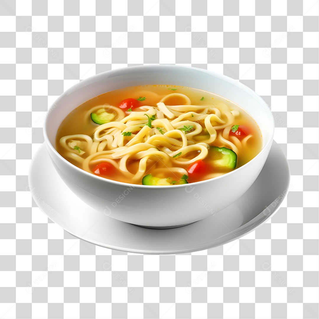 Caldo saboroso sobre uma tigela branca PNG Transparente