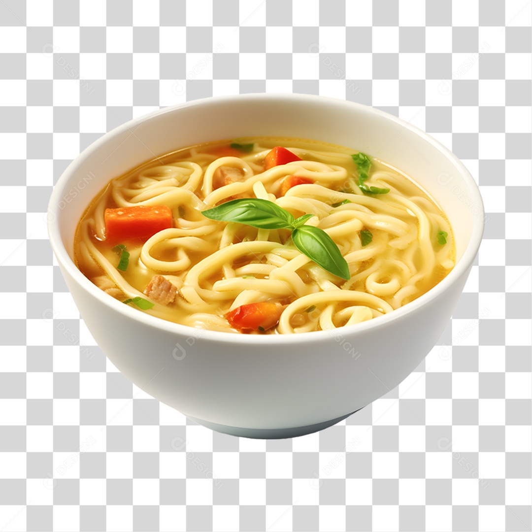 Caldo saboroso sobre uma tigela branca PNG Transparente