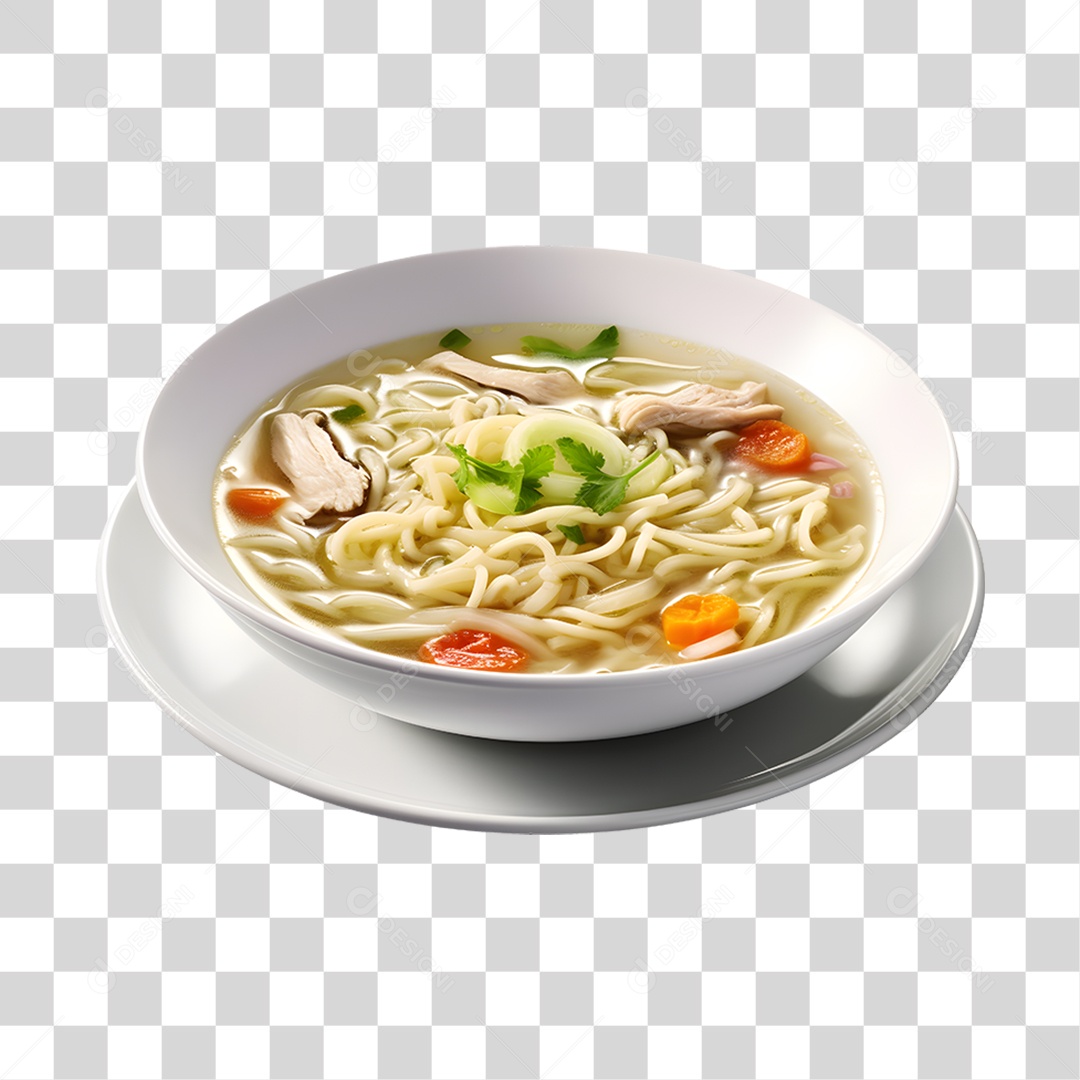 Caldo saboroso sobre uma tigela branca PNG Transparente