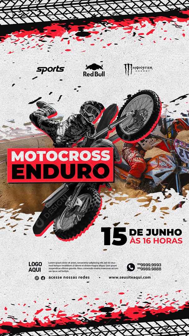 Story Motocross Enduro 15 De Junho Social Media PSD Editável