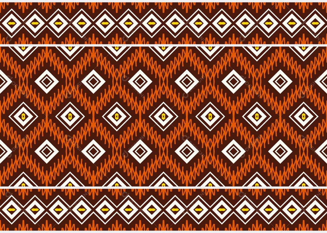 Padrão Tribal Tradicional Estilo Asteca Colorido Moderno Vetor EPS