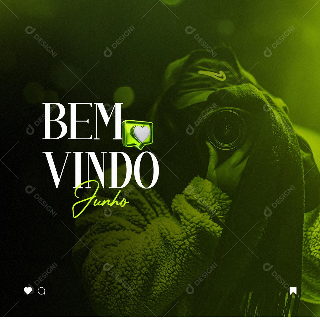 Bem Vindo Junho Social Media PSD Editável