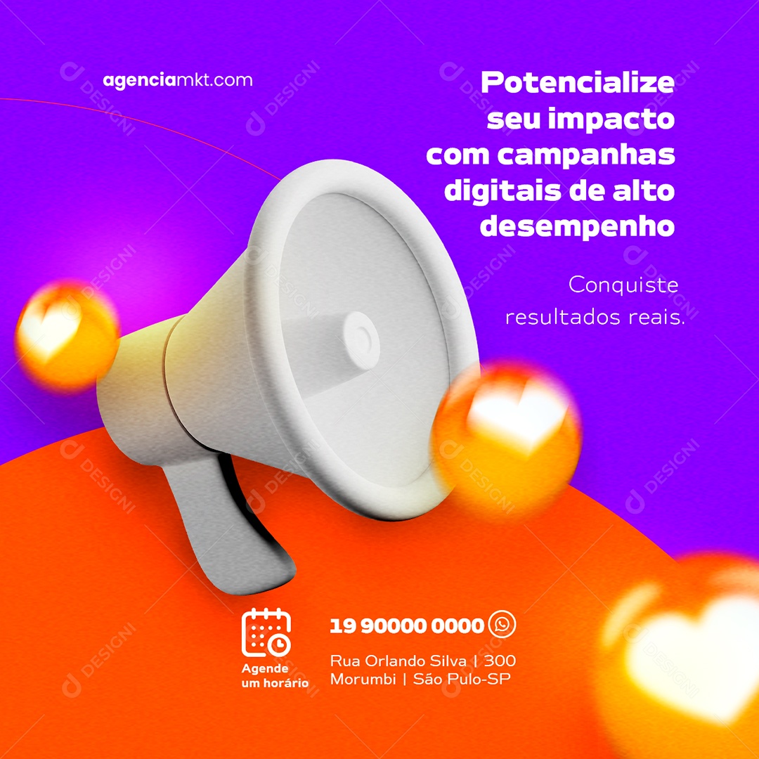 Potencialize Seu Impacto Com Campanhas Digitais Agência De Marketing Social Media PSD Editável