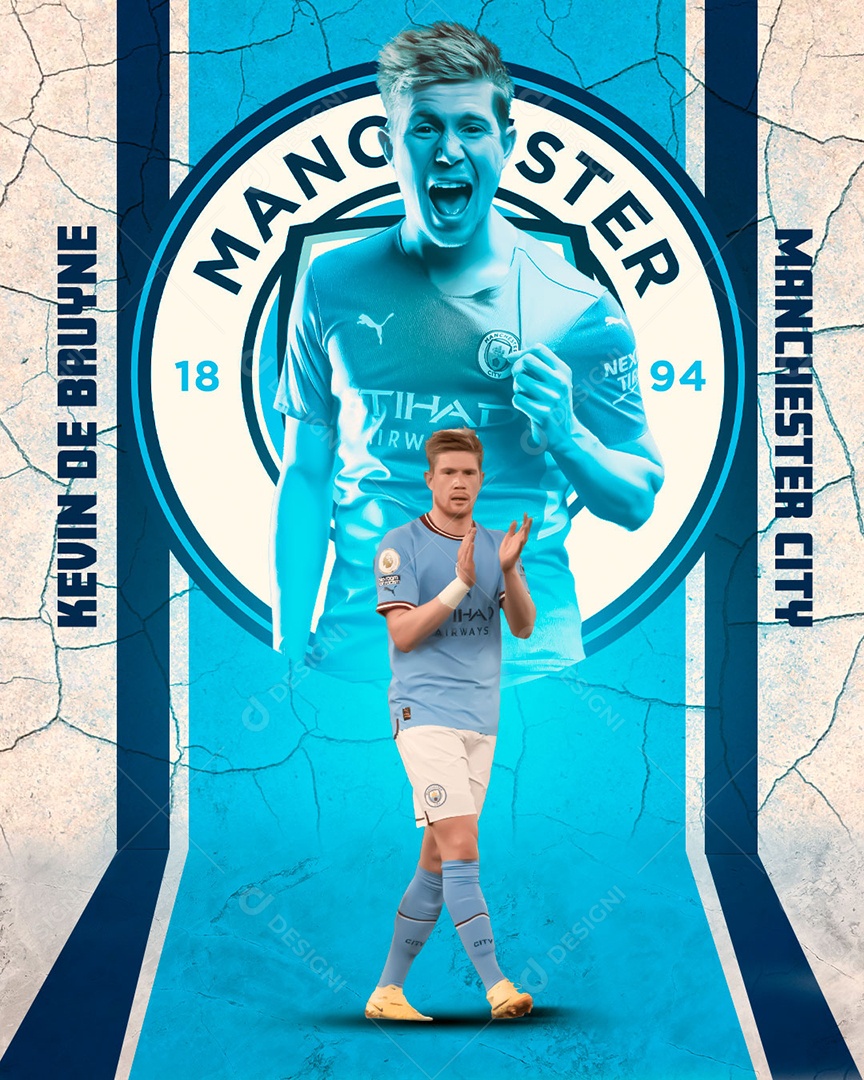 Social Media Football Manchester City Kevin De Bruyne Editable PSD