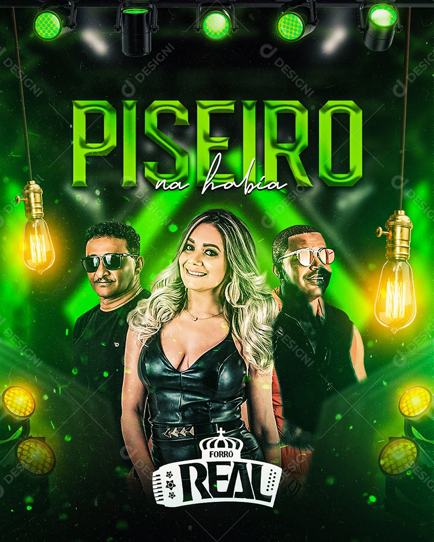 Flyer Show Piseiro Forró Real Social Media PSD Editável