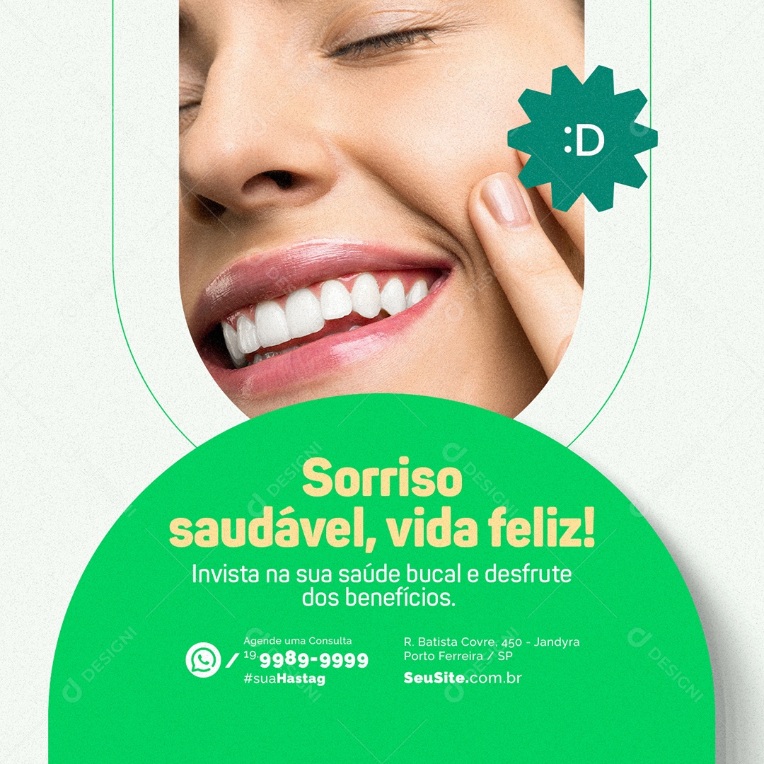 Sorriso Saud Vel Vida Feliz Dentista Social Media Psd Edit Vel Download Designi