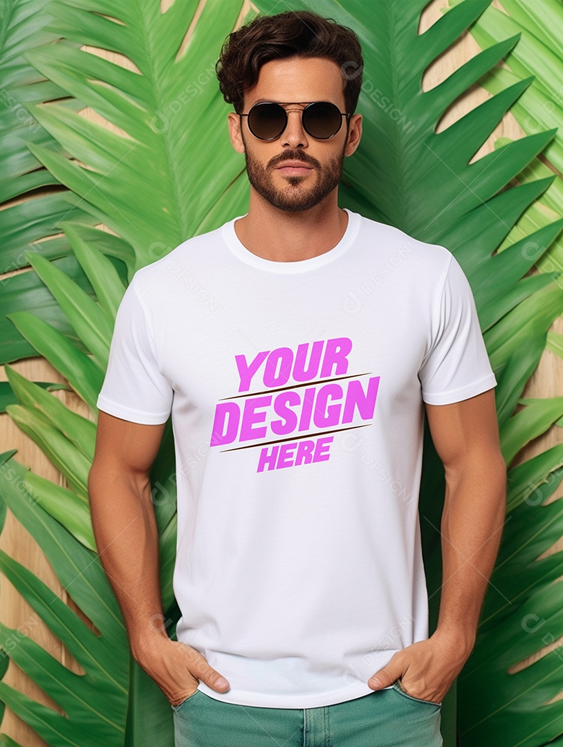 Mockup Camisa Branca PSD Editável [download] - Designi