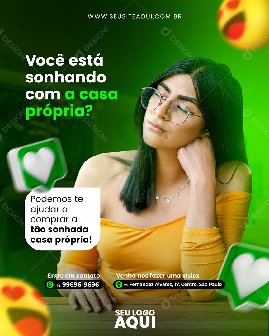 Social Media Sonhando Com A Casa Própria Imobiliária Psd Editável Download Designi 8935