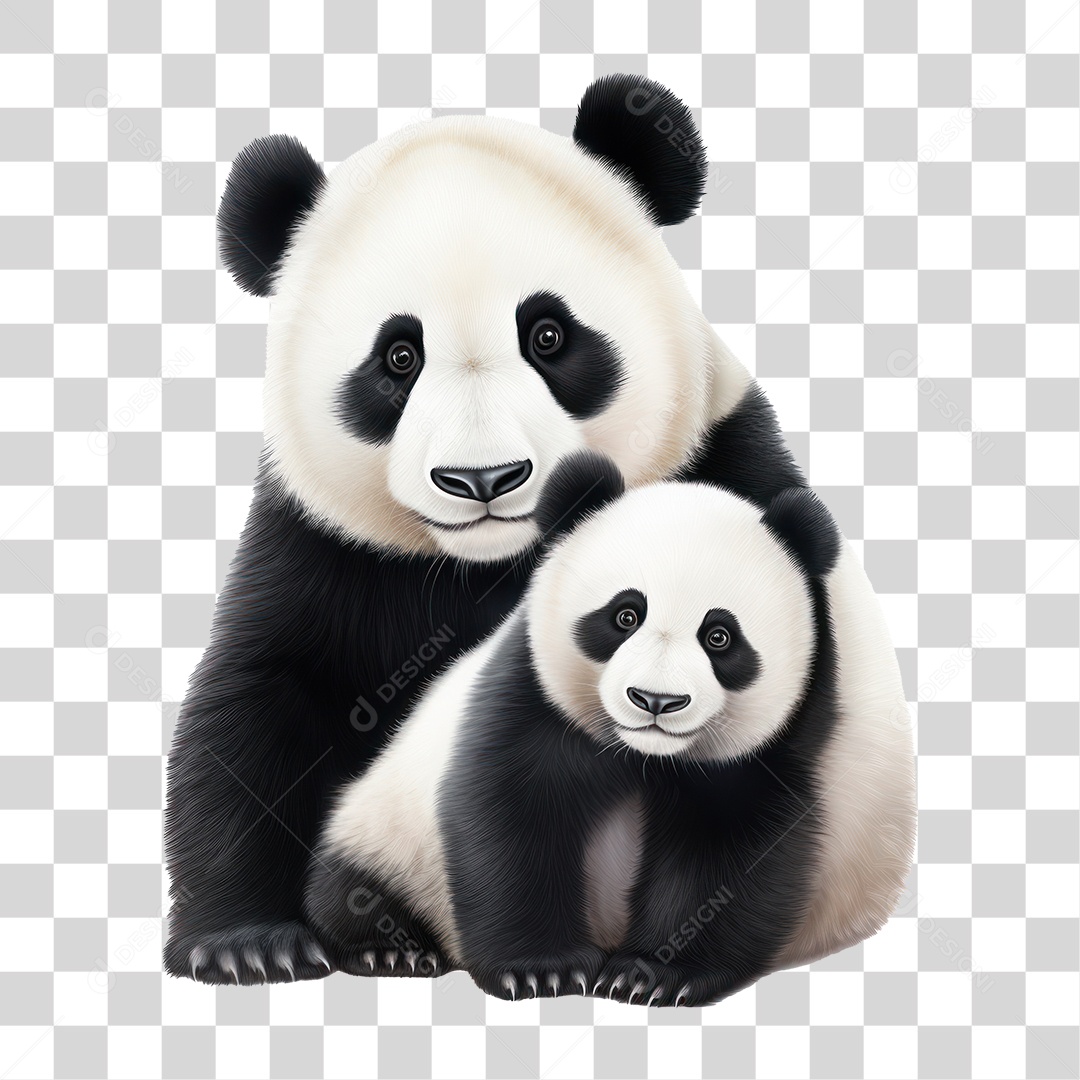 Desenho de Filhote de Panda Ilustração Vetores EPS [download