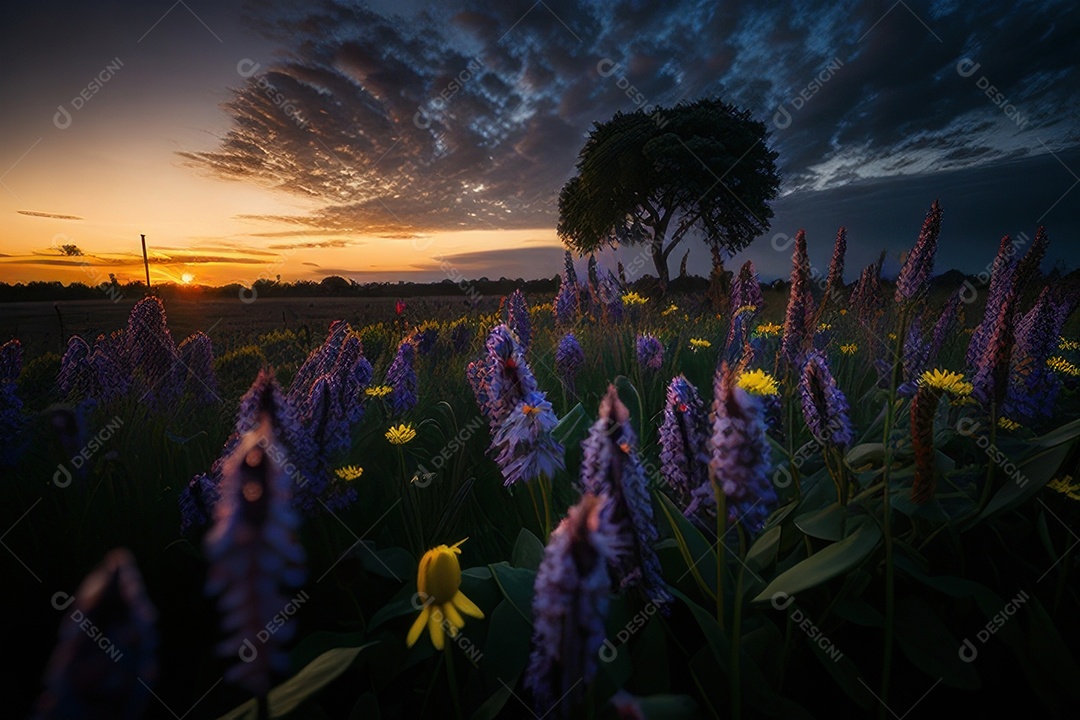 Campo de flores silvestres.