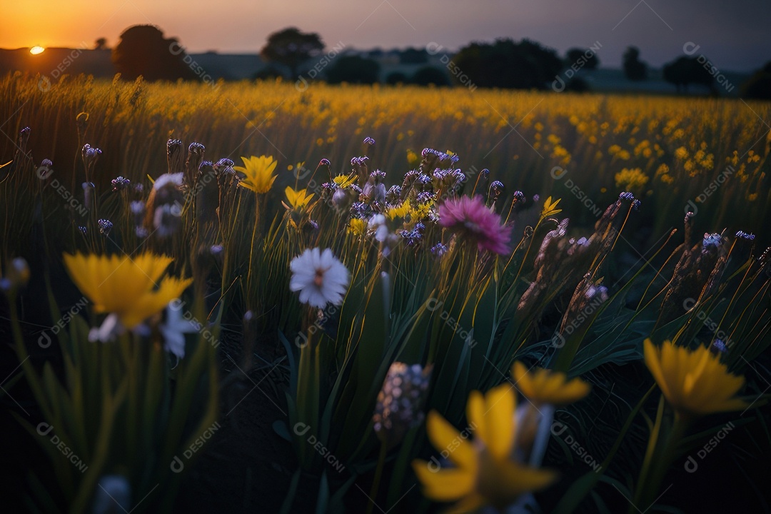 Campo de flores silvestres.