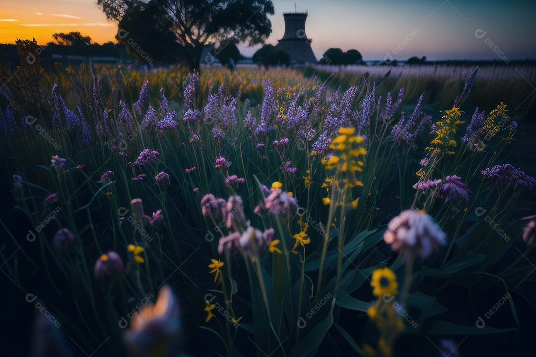 Campo de flores silvestres.