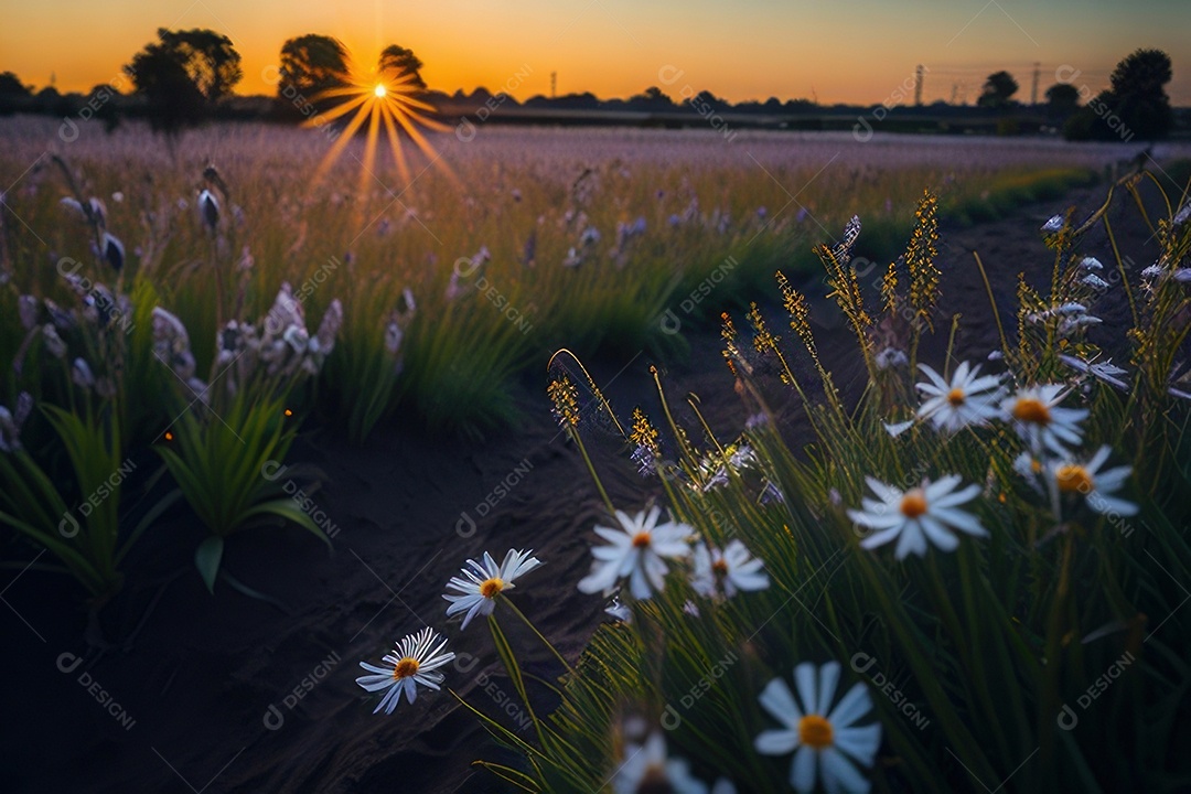 Campo de flores silvestres.