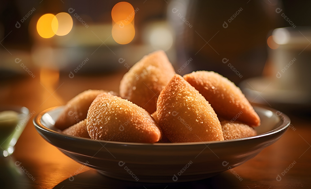 Tigela com deliciosos rissoles