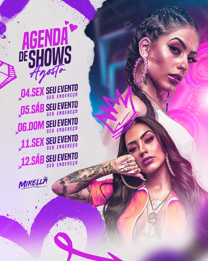 Flyer Agenda De Shows Social Media Psd Download Designi