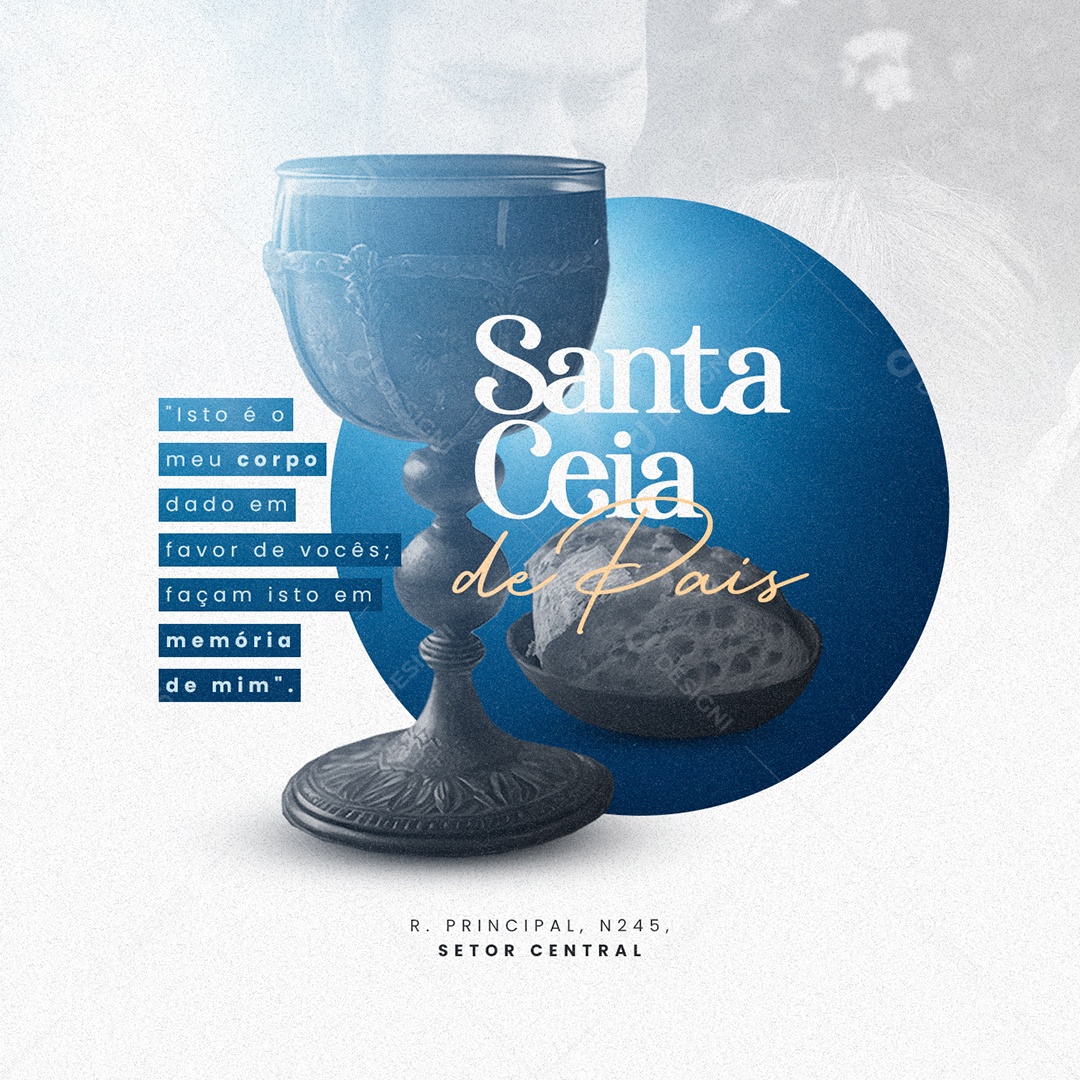 Gospel Santa Ceia De Pais Social Media PSD Editável