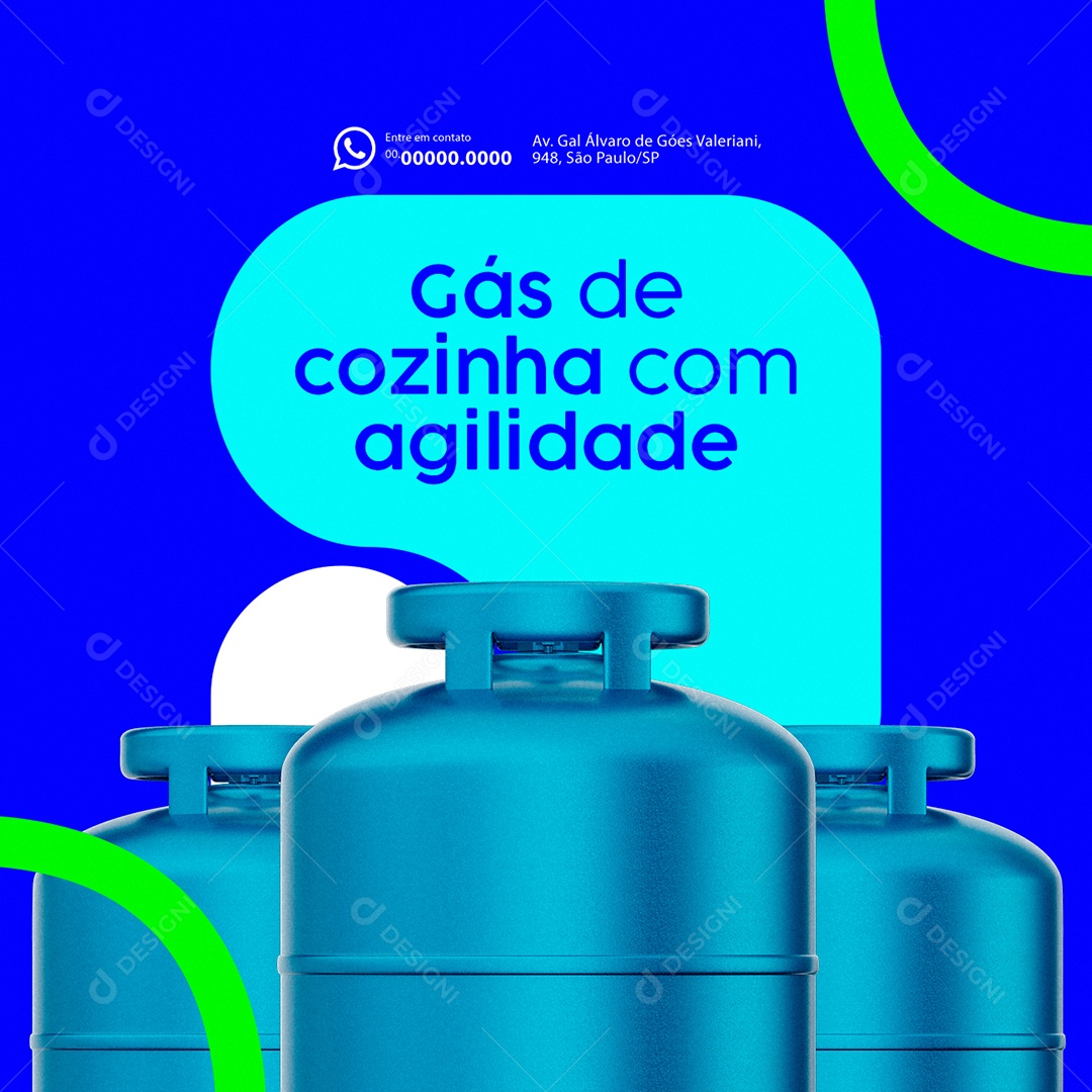 Gás de Cozinha Com Agilidade Social Media PSD Editável