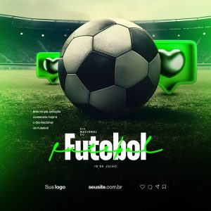 Jogo de Futebol - Modelo de Flyer PSD Grátis + Capa do Facebook + Post do  Instagram. - 10022238