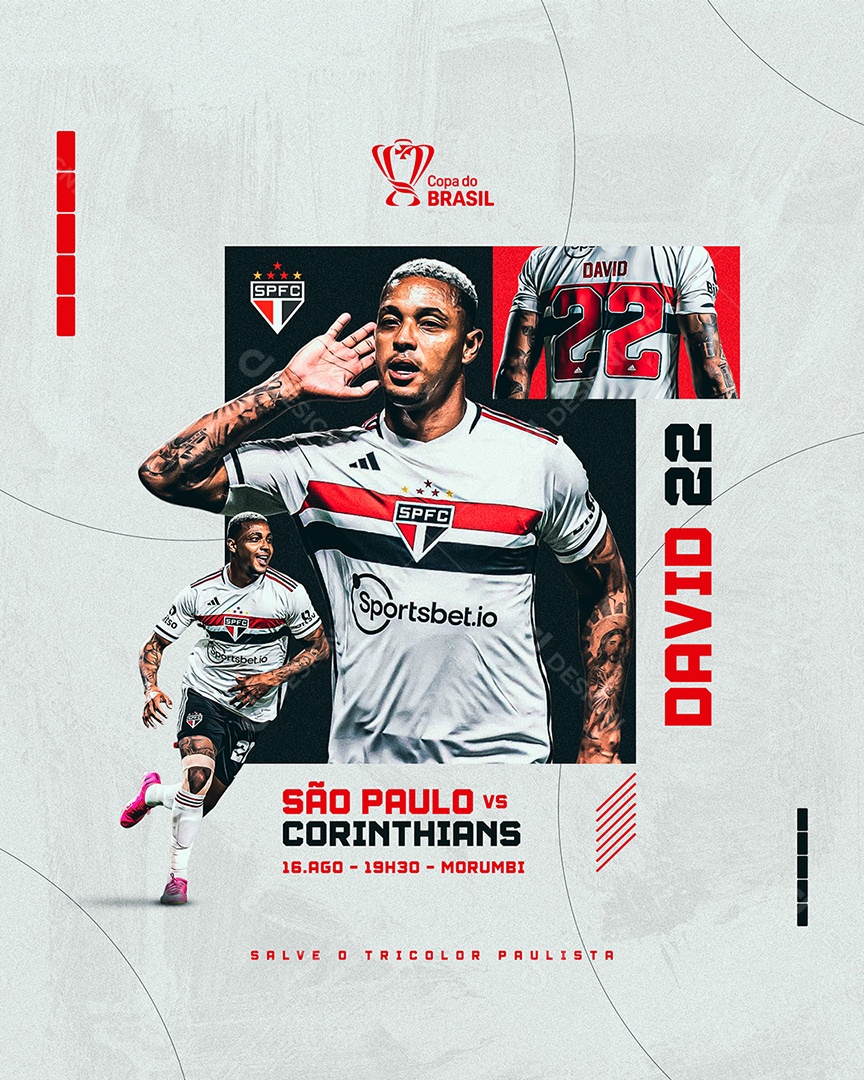 São Paulo vs. Corinthians Social Media PSD Editable Cup