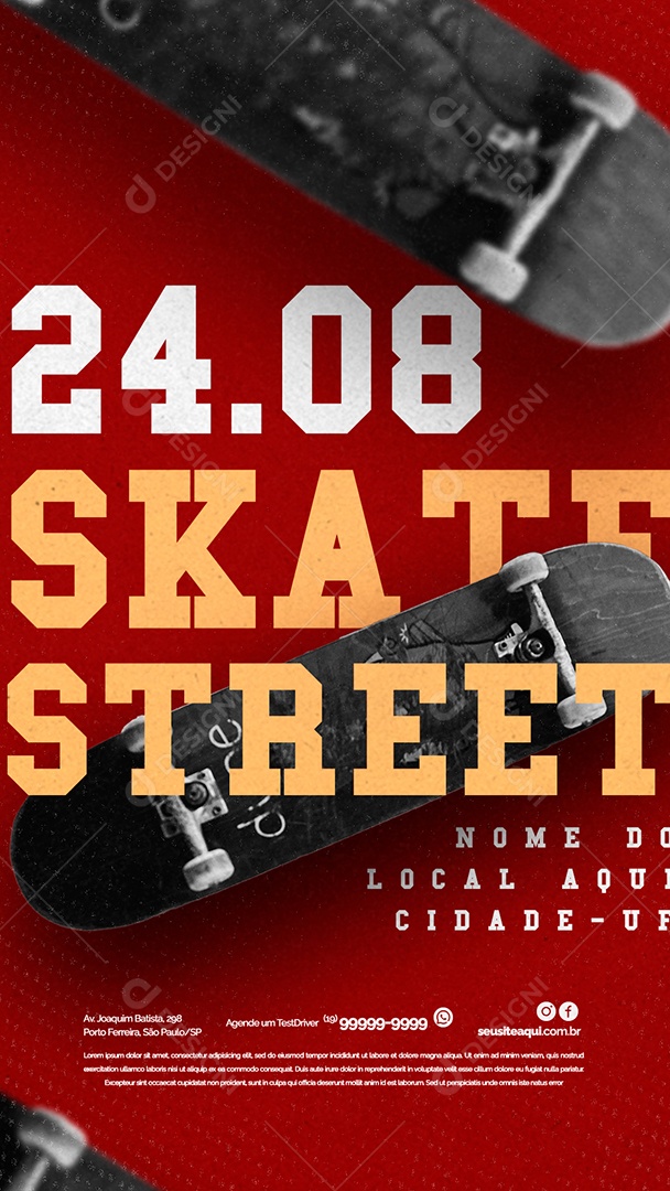 Story Skate Street Flyer Social Media PSD Editable