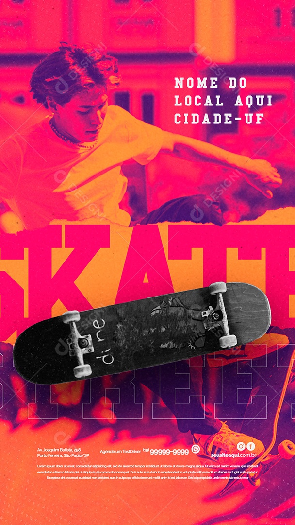 Story Skate Street Sport Flyer Social Media PSD Editable. zip zip