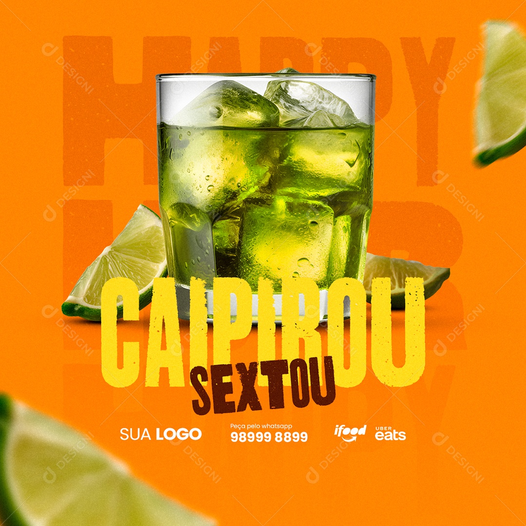 Cervejaria Caipirou Sextou Social Media PSD Editável