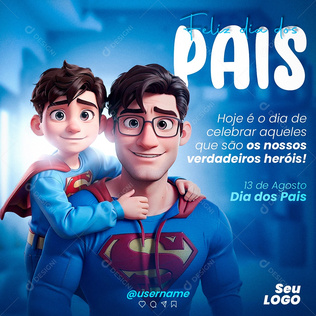 Dia dos Pais Social Media PSD Editável [download] Designi