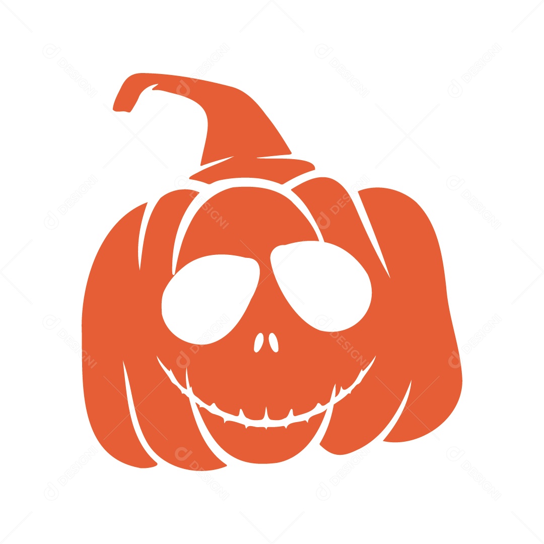abóbora de halloween com cara assustadora para o feriado Vetor
