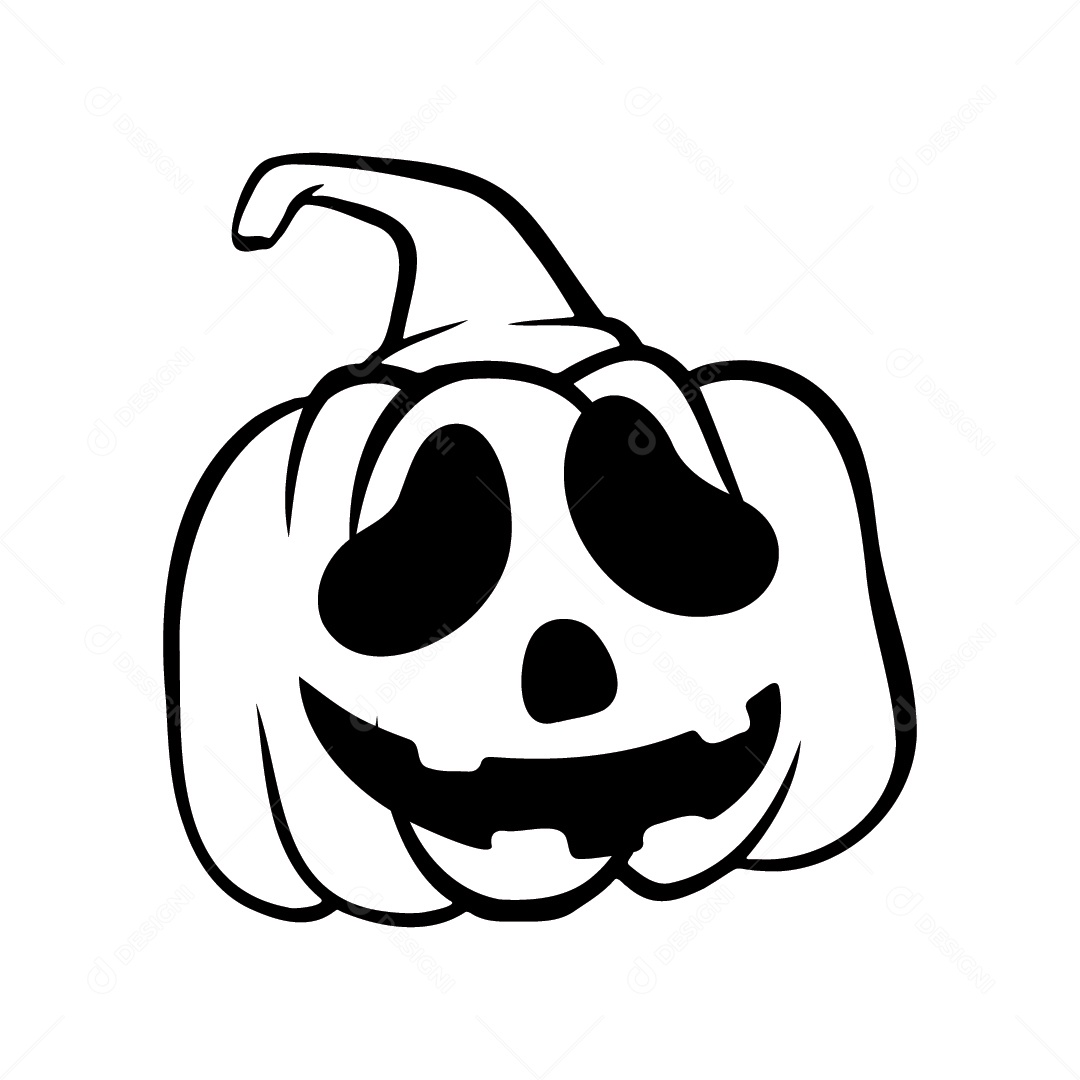 Vetores de Cara De Abóbora De Halloween Assustadora Vector Design