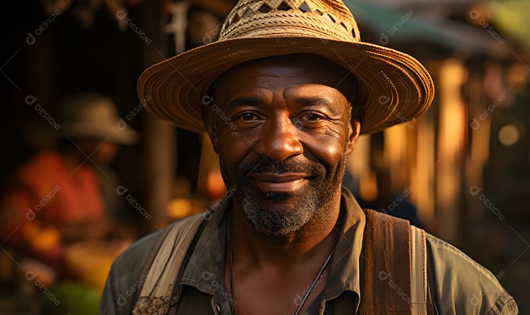 Homem trabalhador na fazenda