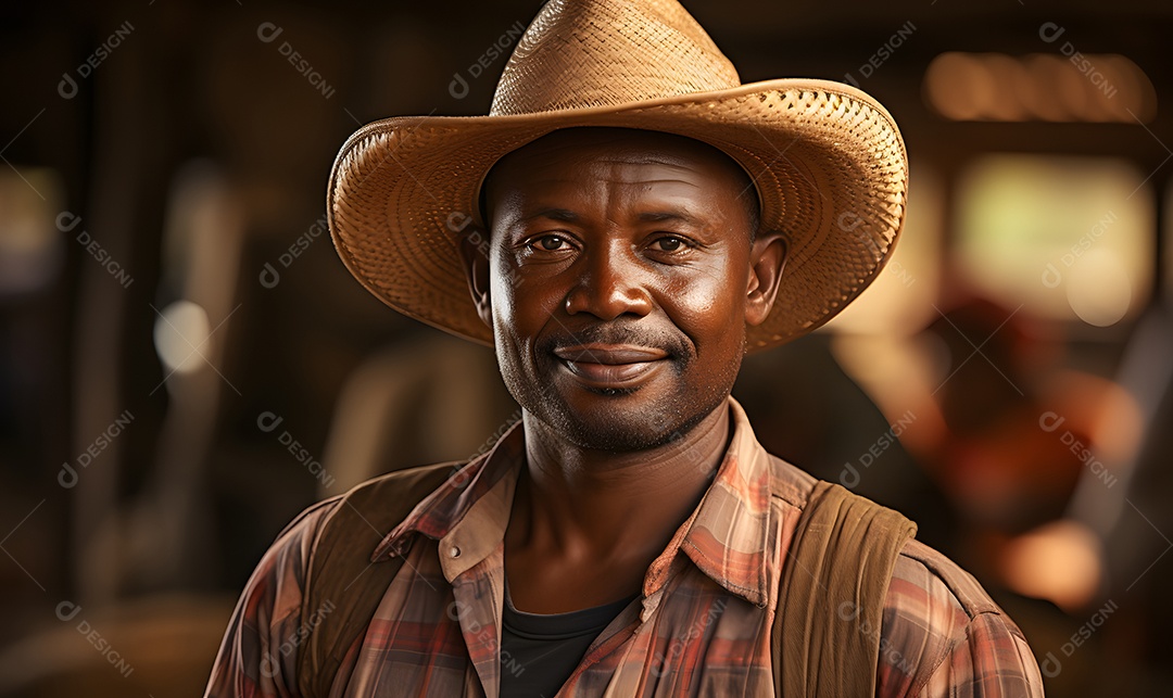 Homem trabalhador na fazenda